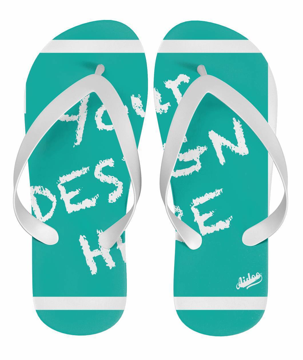 custom printed flip flops