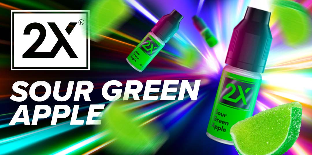 2x Nic Salt Eliquid Sour Green Apple