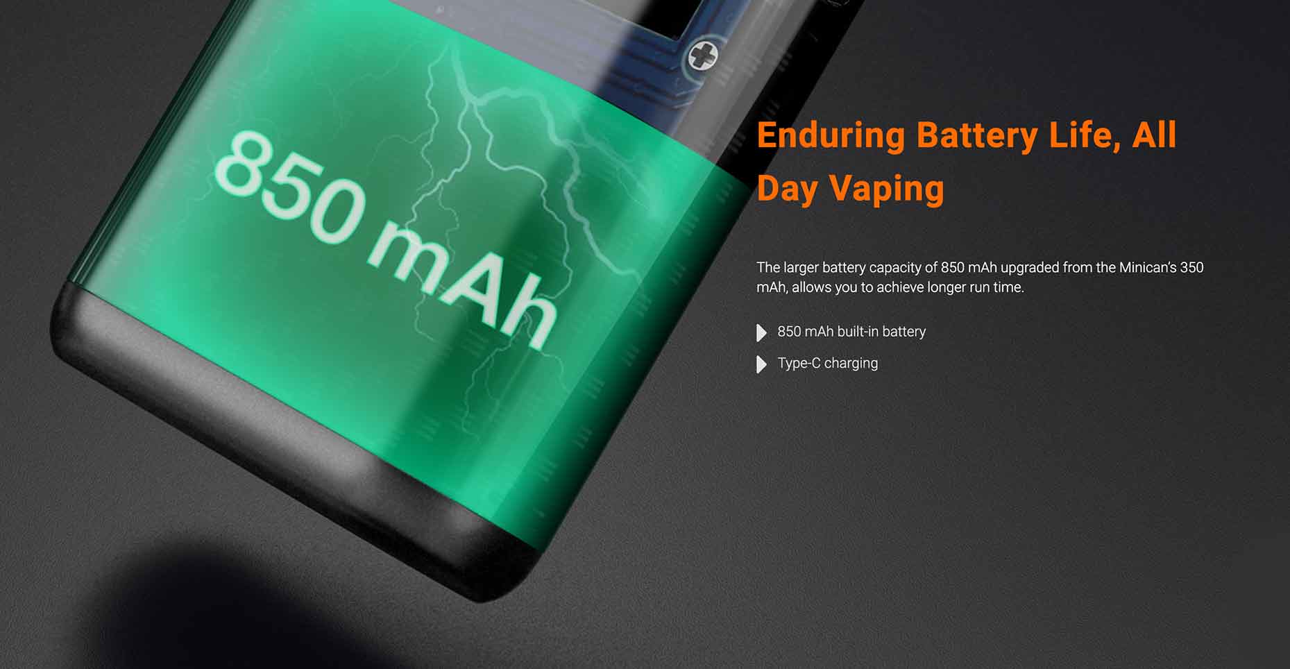 Minican Plus Vape Pod Kit by Aspire Battery