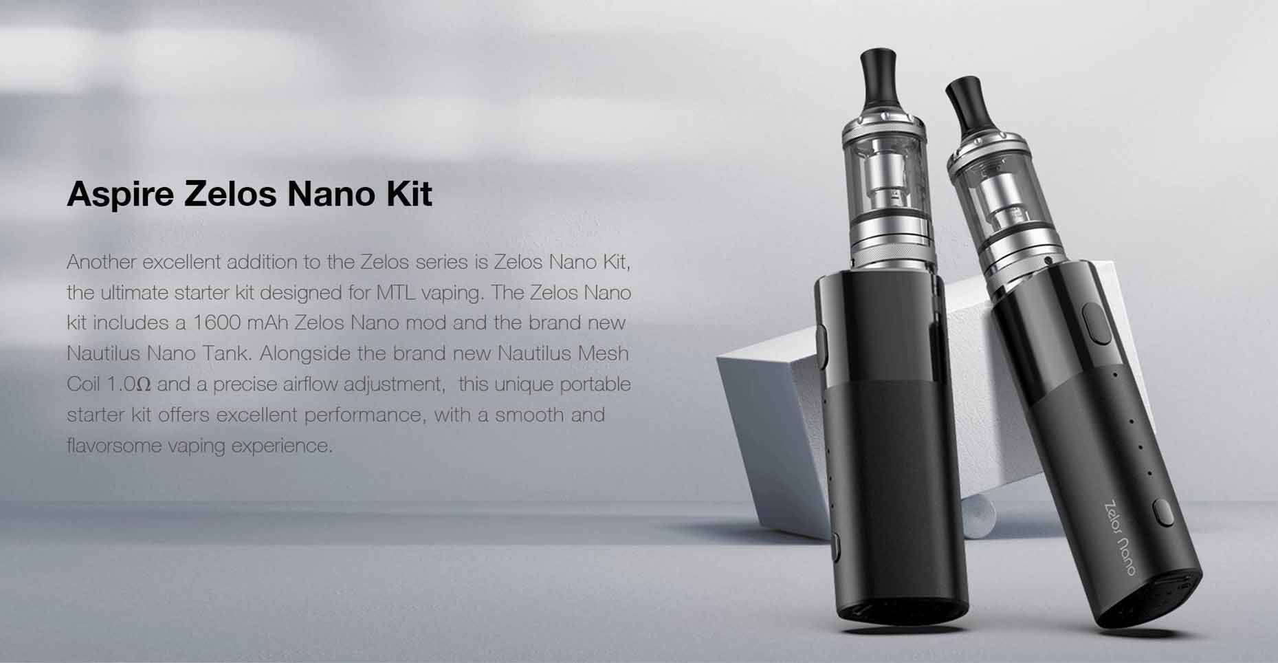 Zelos Nano Vape Kit by Aspire Banner