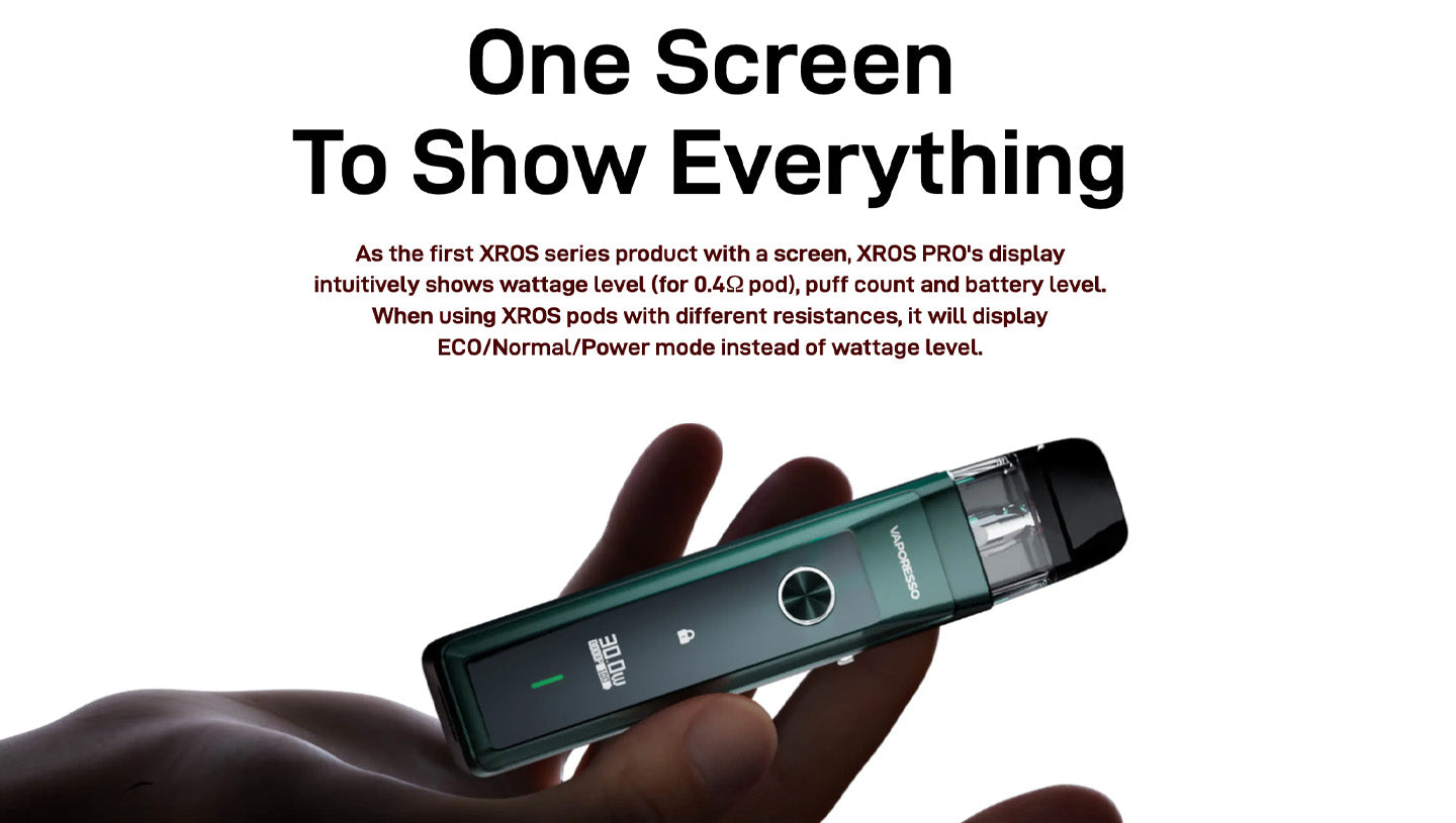 Vaporesso Xros Pro Pod Kit Inclusive Screen