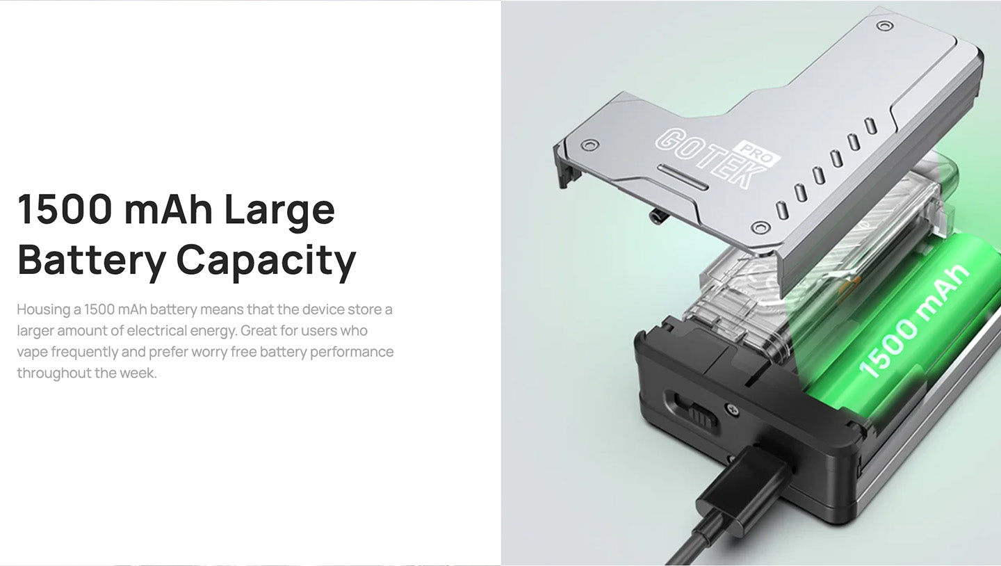 Aspire Gotek Pro Battery Capacity