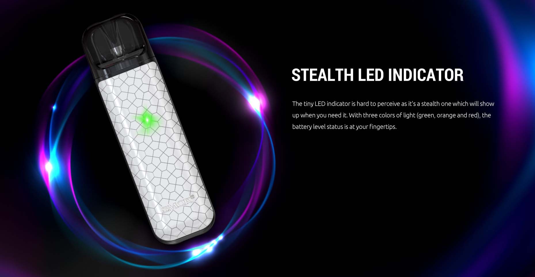 Novo 2s Vape Pod Kit by Smok LED Indicator