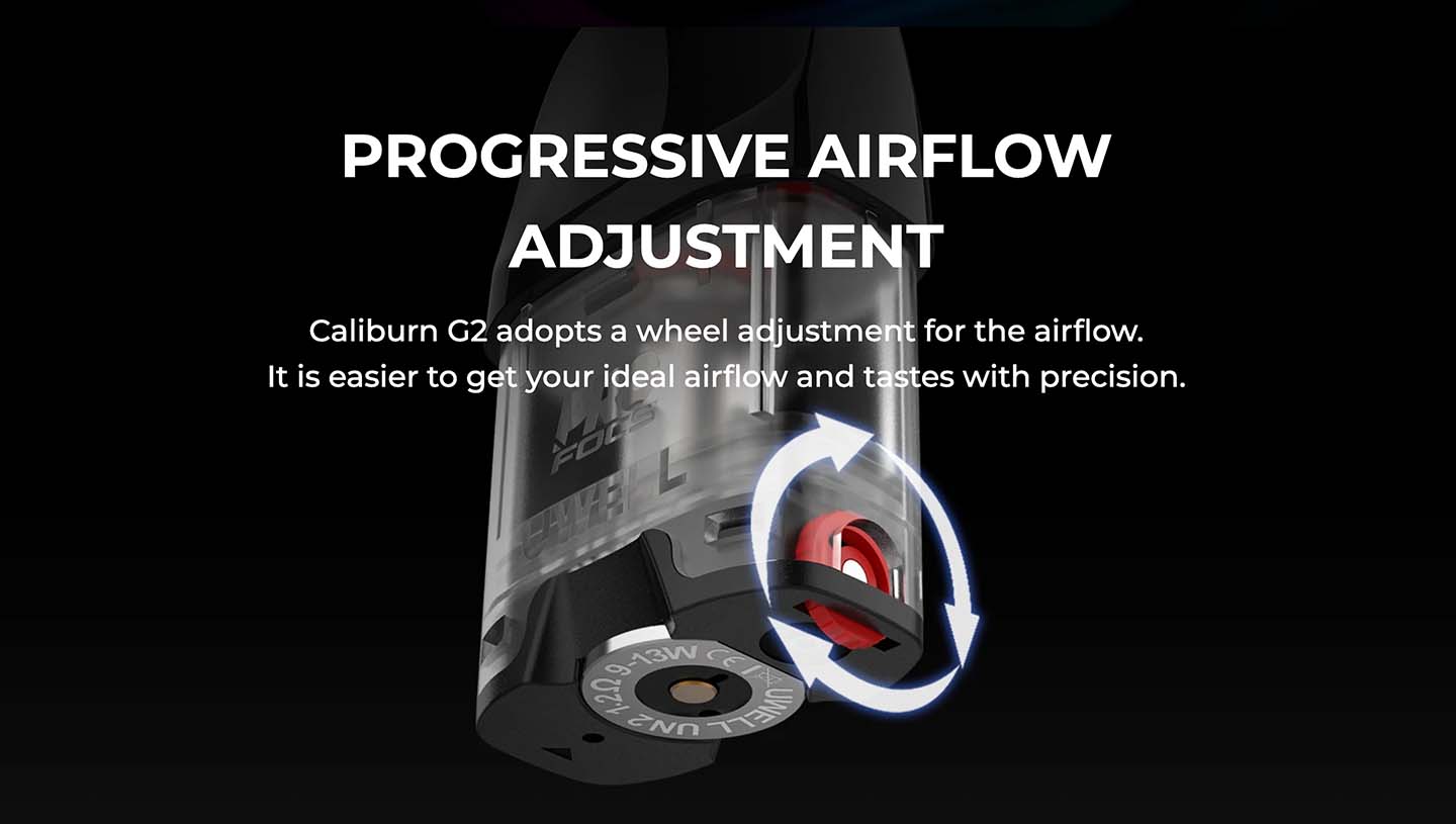 Caliburn G2 Vape Pod Kit by Uwell Airflow