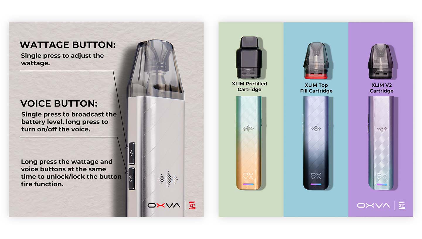 OXVA Xlim SE 2 Pod Kit Cartridges Compatibility