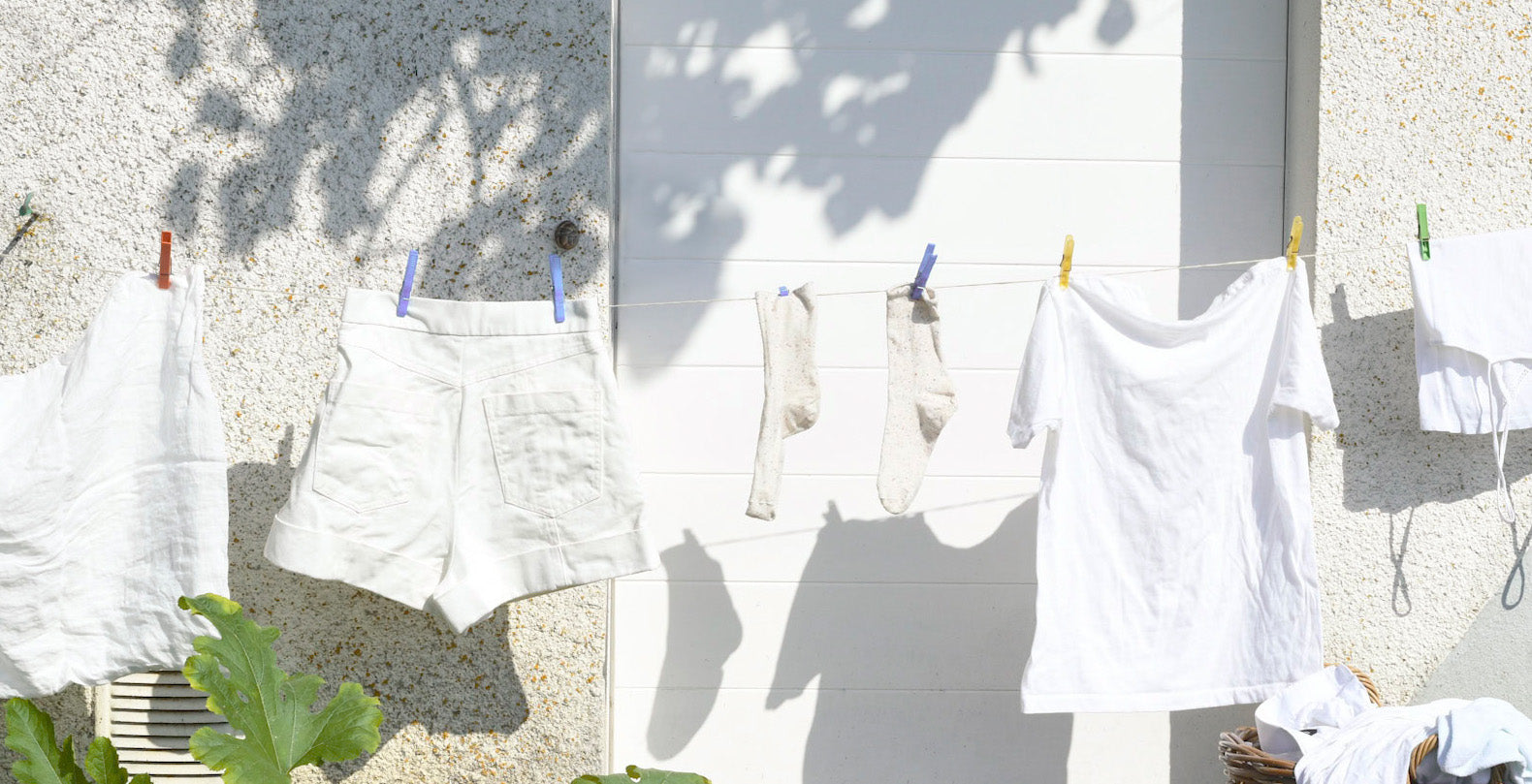White clothes hanging
