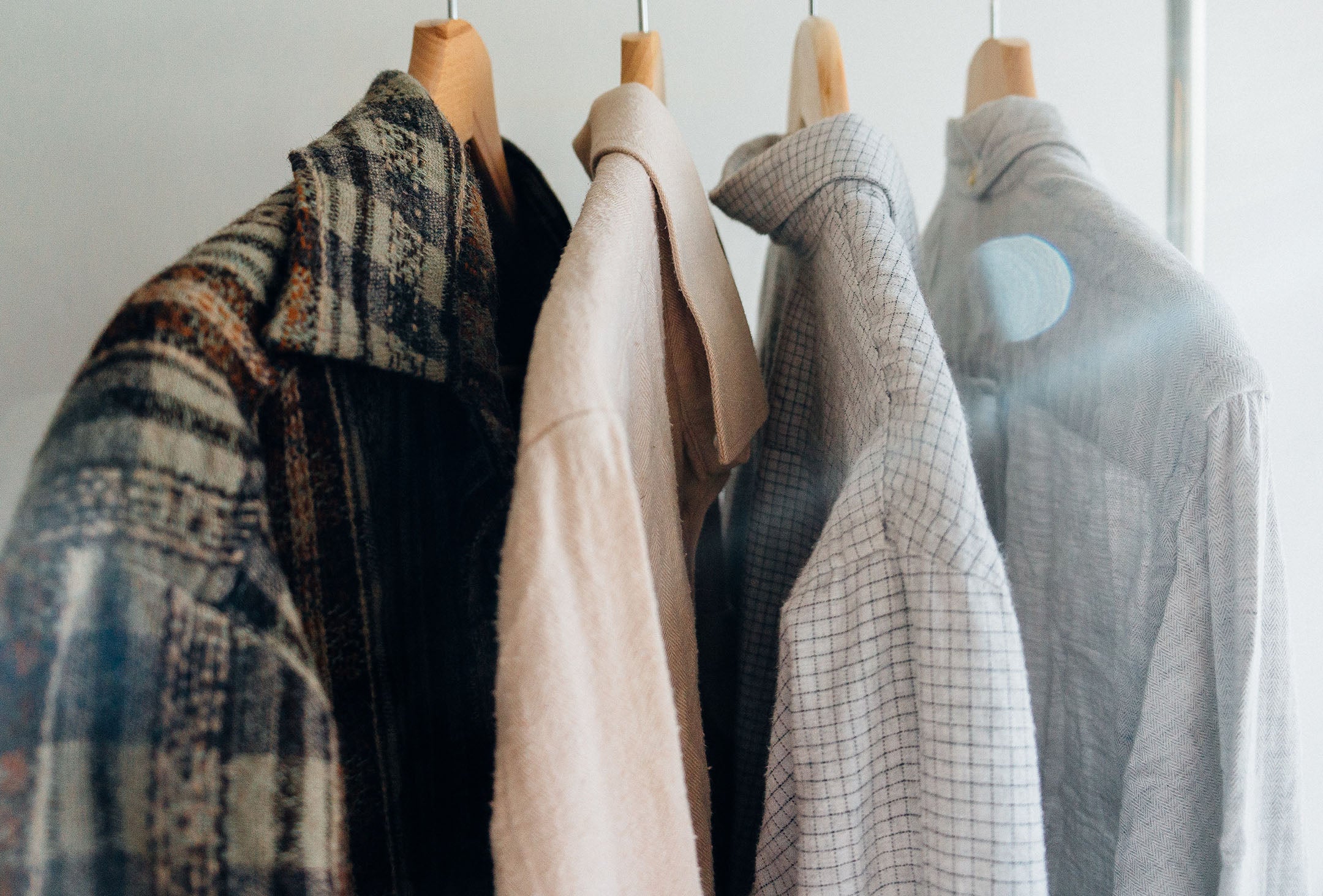 Mens shirts hanging out to dry.