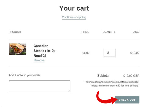 Review the cart