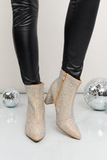 Forever Link Rhinestone Pointed Toe Booties