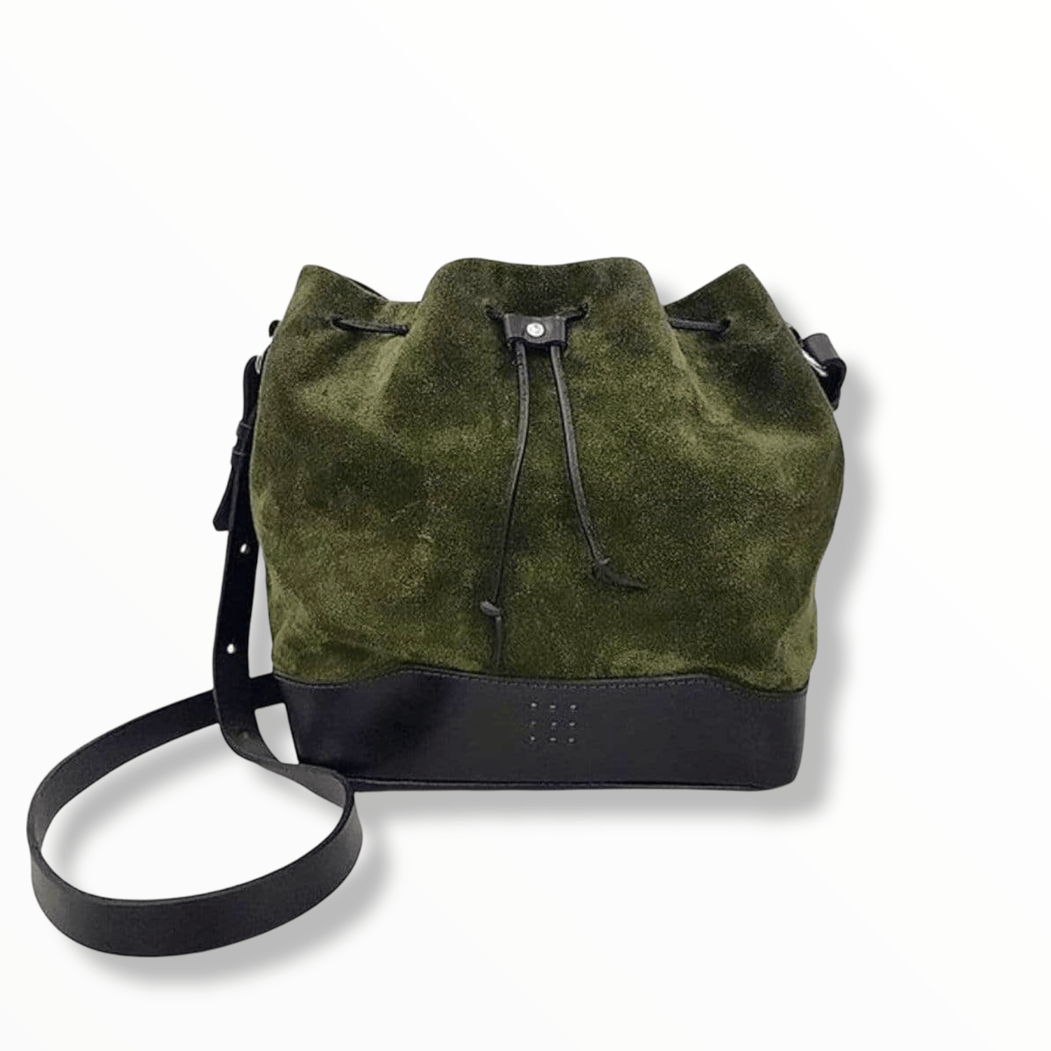 'Hazel' Bespoke Handmade Soft Suede Medium Bucket Bag#N# – Hands of Tym