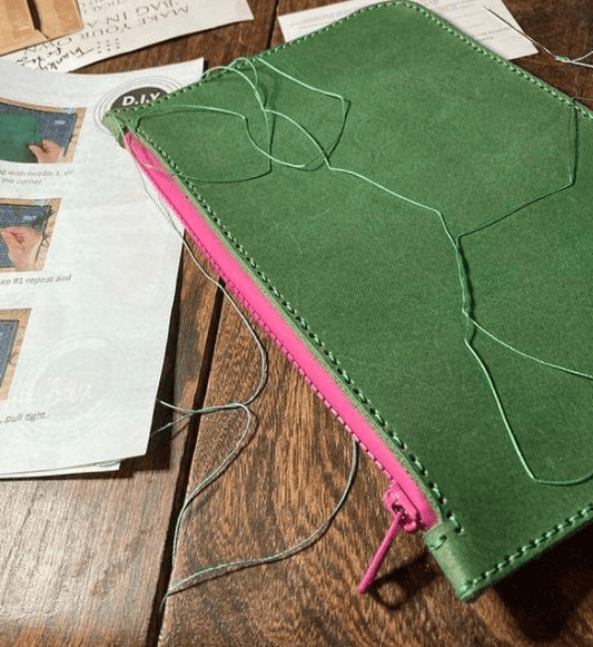 Inspired Smiley Bag DIY Kits | Genuine Leather Bag Making Kits Camel - Mini
