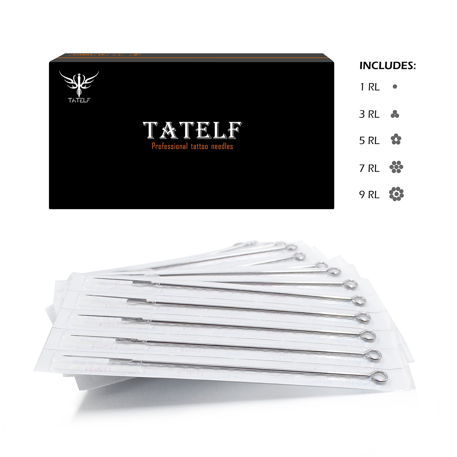 Tattoo Needles Set  Yuelong 50PCS Disposable Sterile Tattoo Needles  Assorted Liners and Shaders 3rl 5rl 7rl 9rl 3rs 5rs 7rs 9rs 5m1  7m1 For Tattoo MachineTattoo Kit and Tattoo Supplies 
