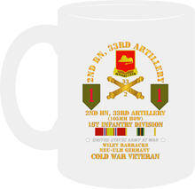 Load image into Gallery viewer, Army - 2nd Battalion 33rd Artillery - 1st Infantry Division - Germany with COLD Service Ribbons - Mug
