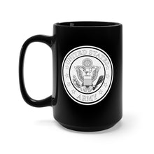 Load image into Gallery viewer, Black Coffee Mug 15oz - Emblem - United States Army - BW X 300
