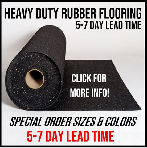 Heavy-duty bulk-roll rubber floor mat