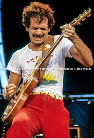 Carlos Santana photograph by Bob Minkin