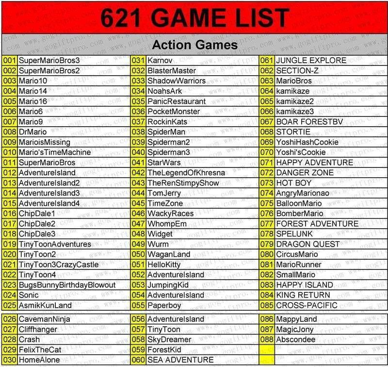 600 games in one console game list