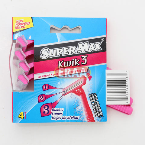 Supermax Women 3 Blade Disposable Comfort Grip Razor - Price in