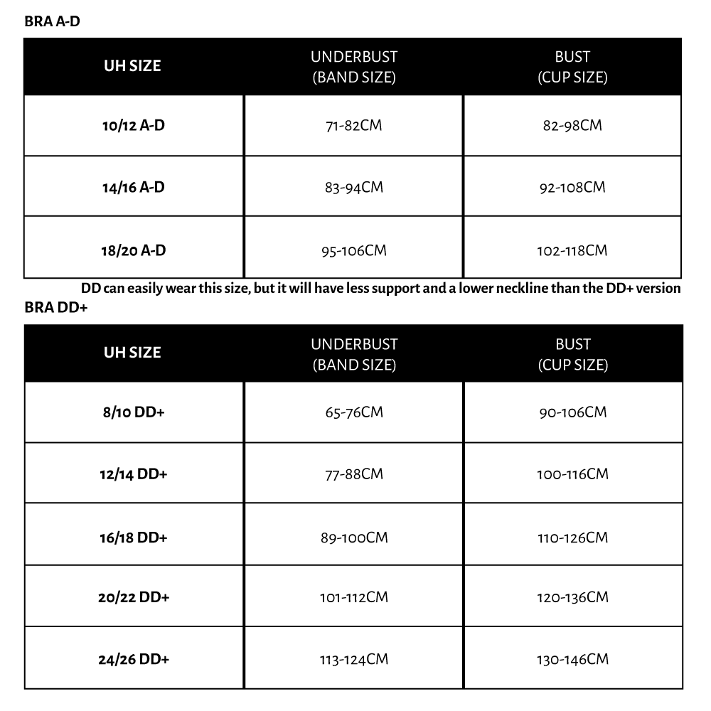 Maternity Bra Size Chart