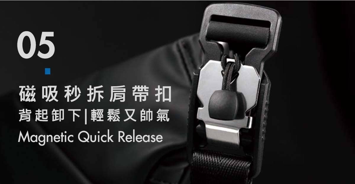 NIID-FINO IV 隨身型動包4.0-磁吸妙拆肩帶扣，背起卸下輕鬆又帥氣