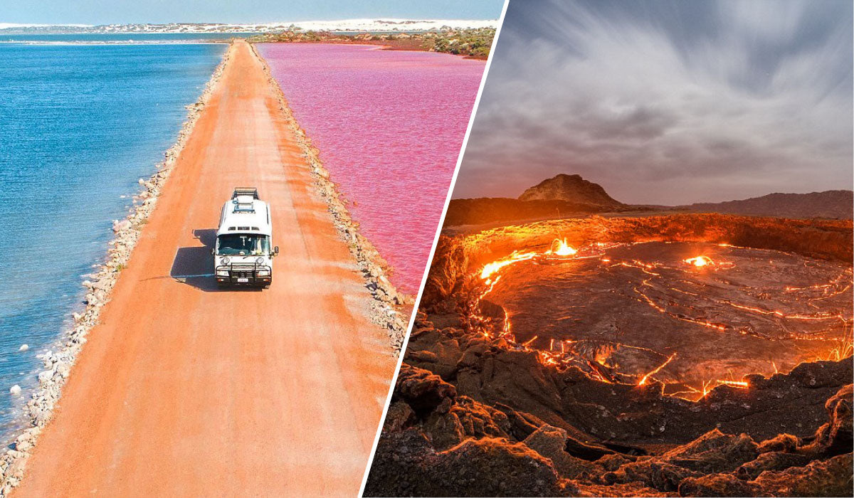 真實存在於世界上的夢幻奇景，有澳洲的粉紅牛奶湖，去過南極旅遊都不一定看過的血瀑布