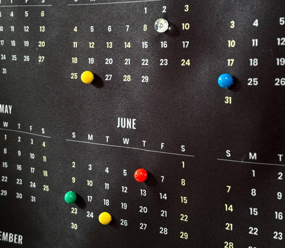 umade-年曆專用 - 彩色水晶磁鐵扣 (重要節日/紀念日標示)-3種色系可選擇