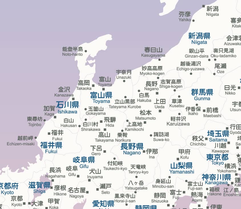 umade-訂製日本地圖實木框海報-地名顯示為『日文漢字＋英文』