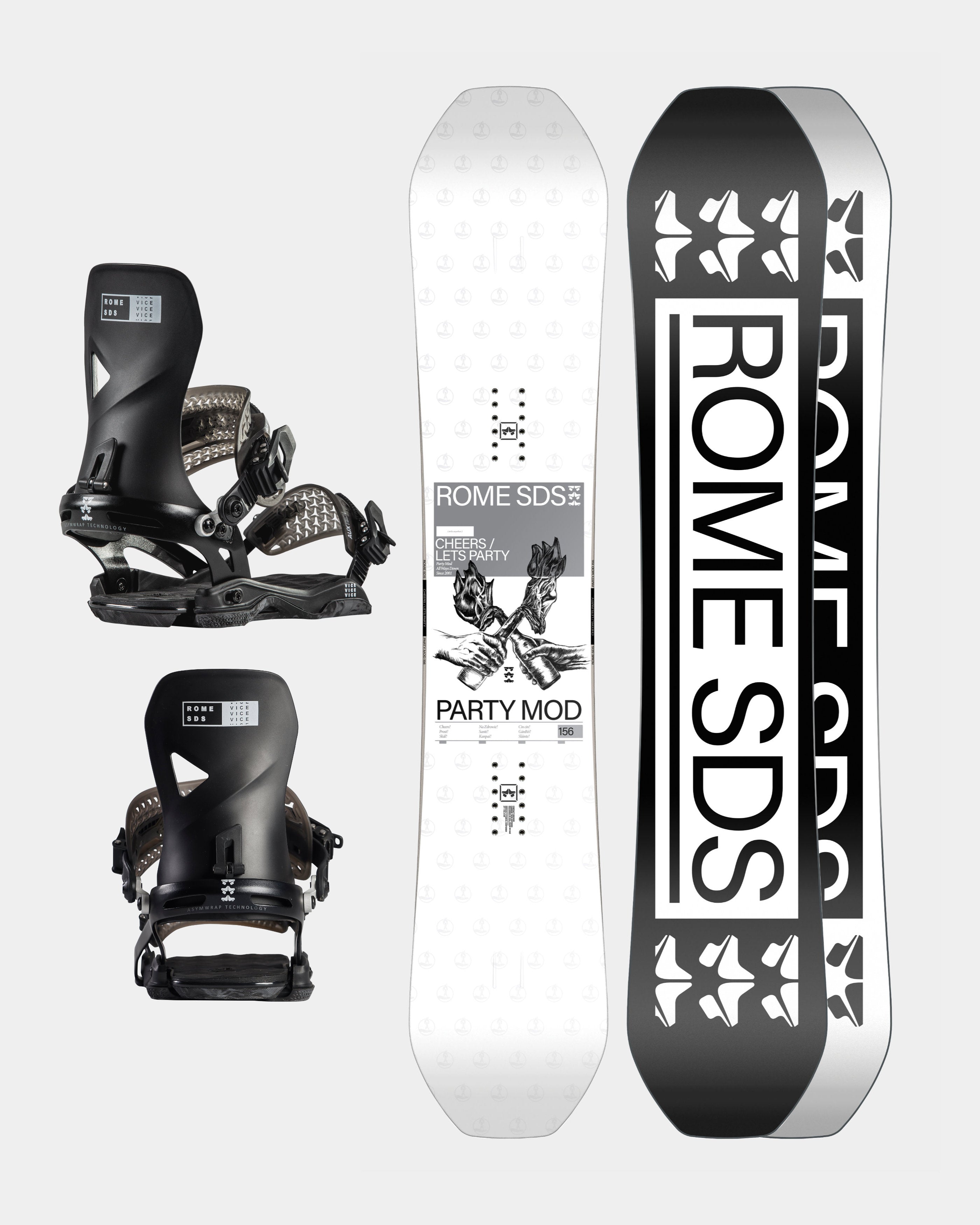 ROME SDS snowboard,bindings 2点セット - ボード