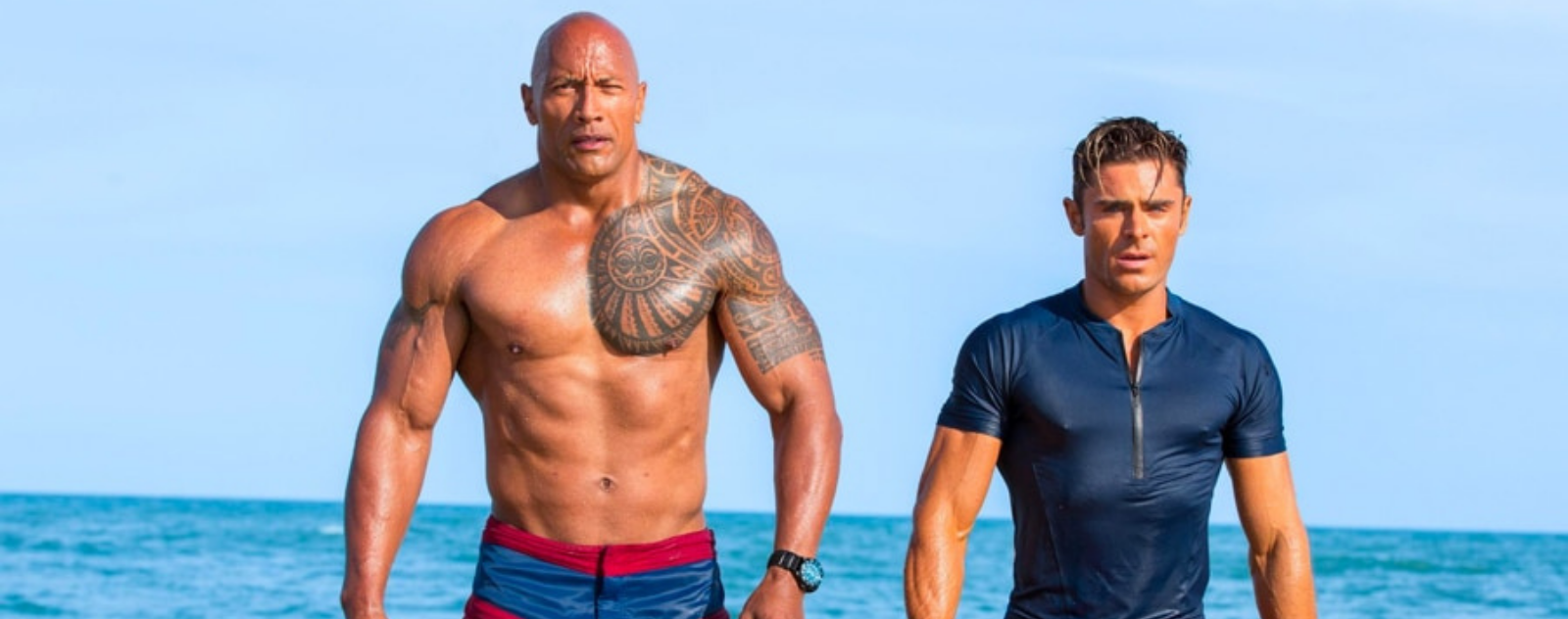 The rock avec Zac Efron