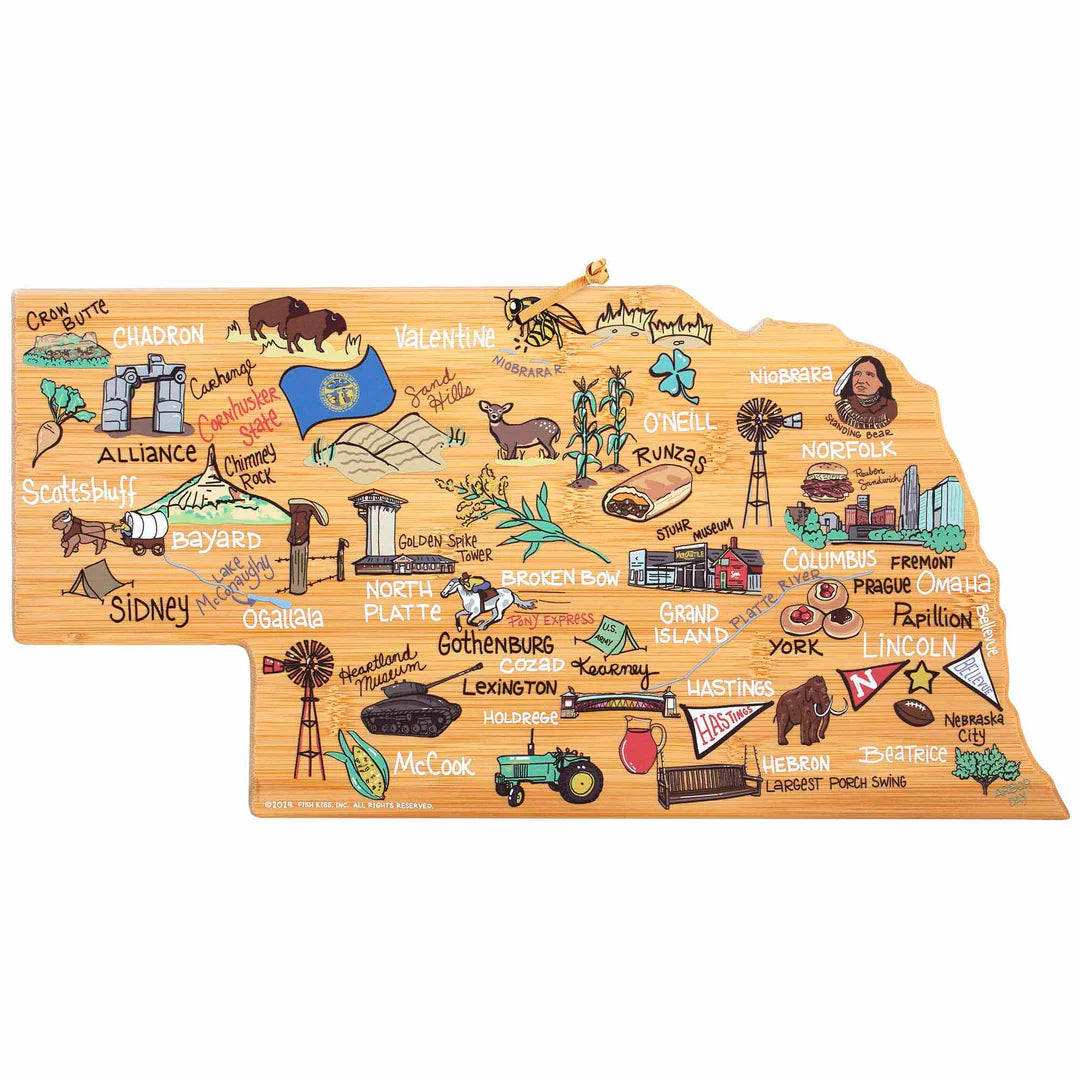 Nebraska Shaped Cutting/Charcuterie Board