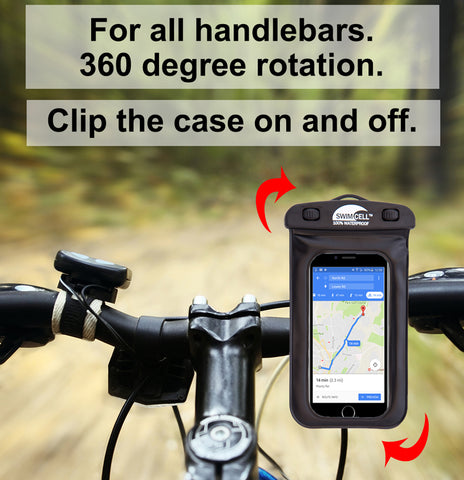 Waterproof phone case handle bar mount rain