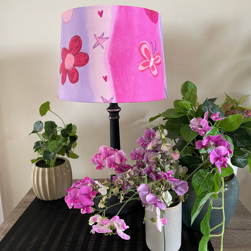 made pink lampshade