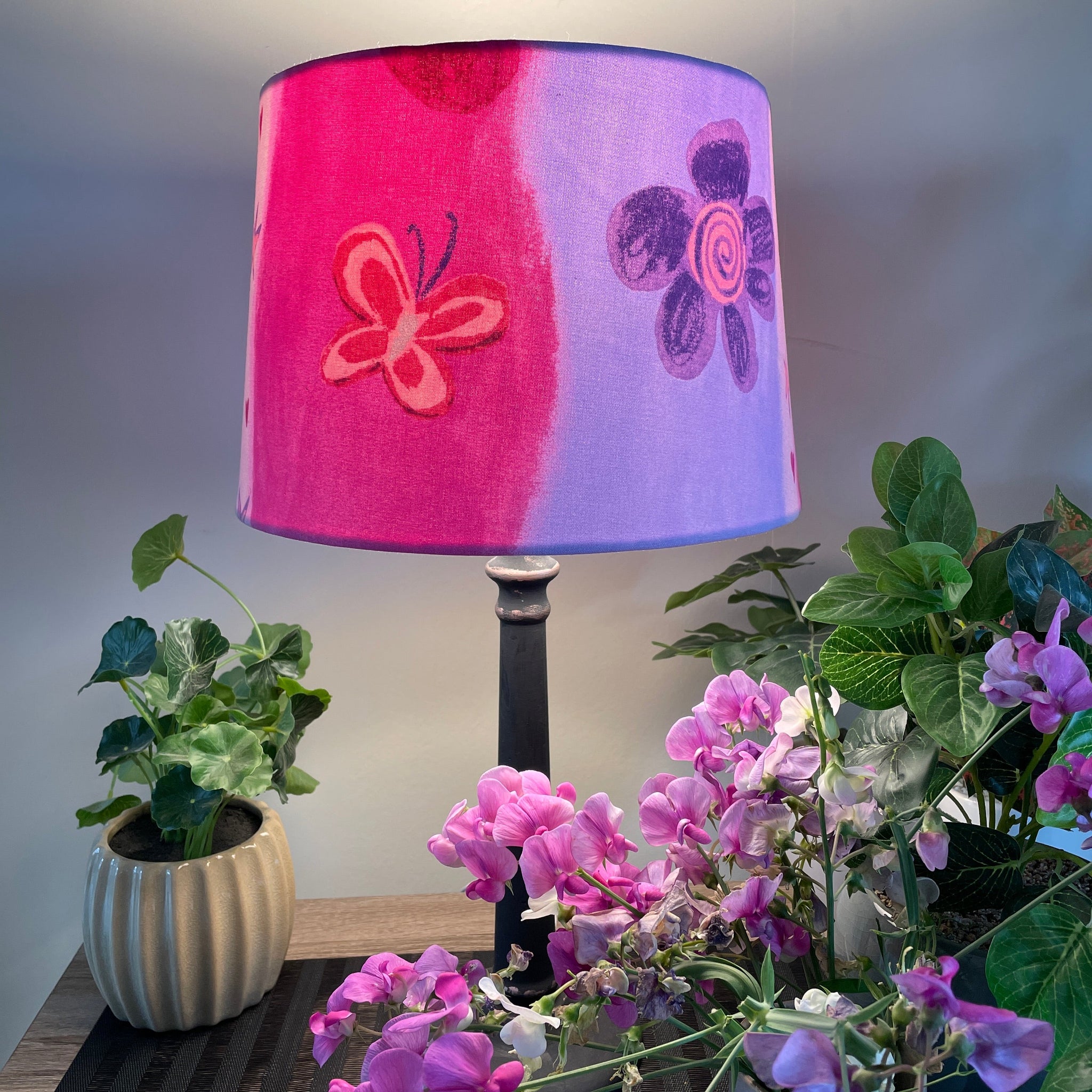 made pink lampshade