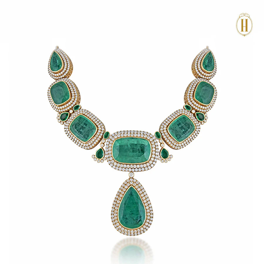 Emerald Green Diamond Necklace set legacy