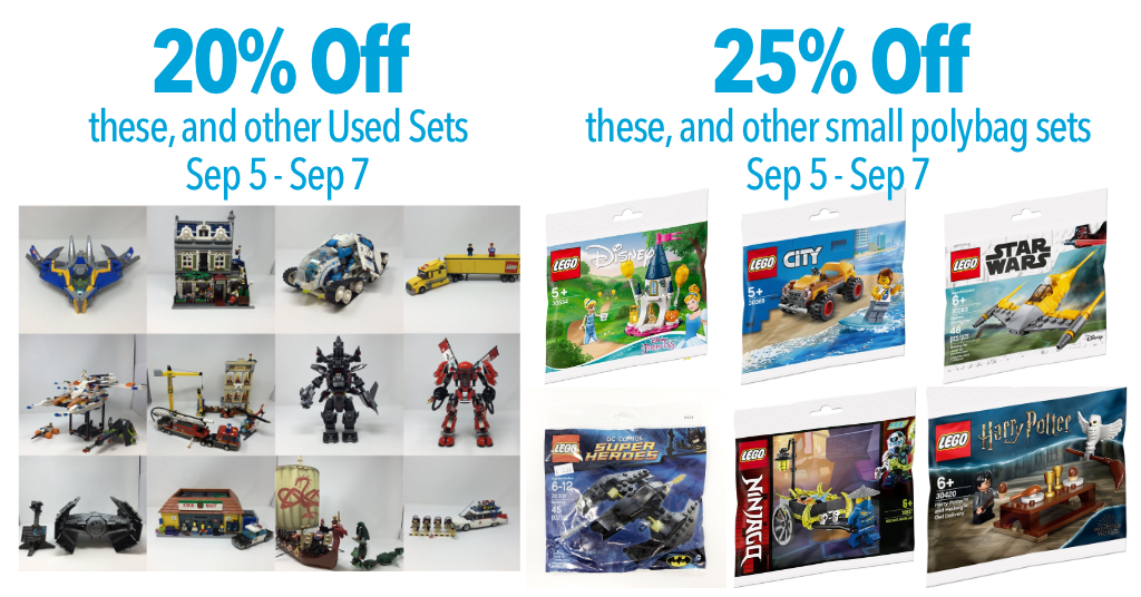 Labor Day and Back to School LEGO® Sale 