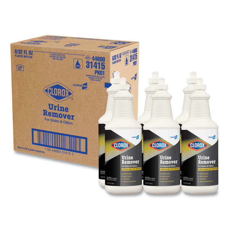 Clorox® Urine Remover for Stains and Odors, 32 oz Pull top Bottle, 6/Carton (CLO31415) Case of 6