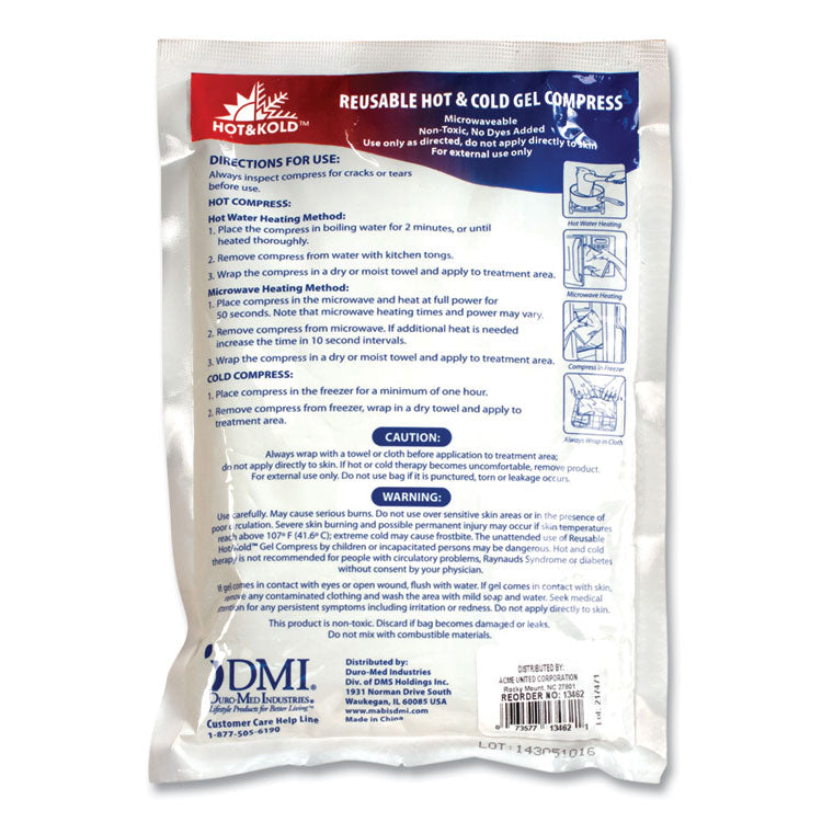 PhysiciansCare® by First Aid Only® Reusable Hot/Cold Pack, 8.63 x 8.63, White (FAO13462) Each