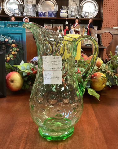 Antique Crackle Glass Rose Bowl - City Farmhouse Antiques
