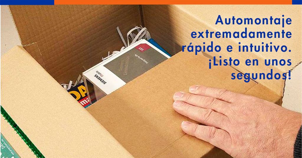 Cajas de cartón automontables Flixbox | Automontaje extremadamente intuitivo