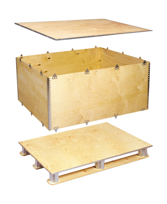 Caja Palet De Madera 580 X 380 X 380mm