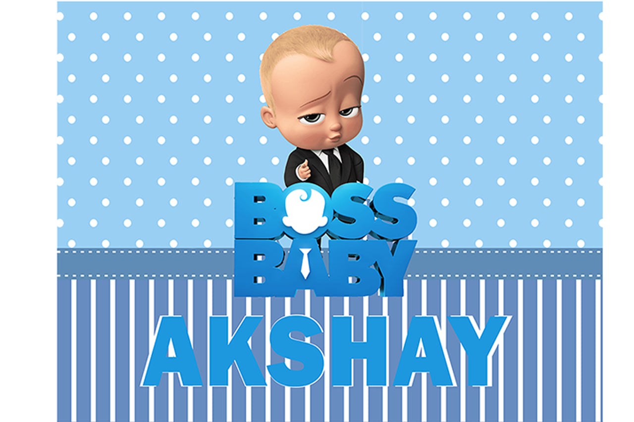 Buy Online Boss Baby Birthday Party Decoration Backdrop| Party Supplies |  Thememyparty – Theme My Party