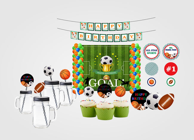 Complete Combo Kit All Sports Decoration Kit With Backdrop And Dec Theme My Party