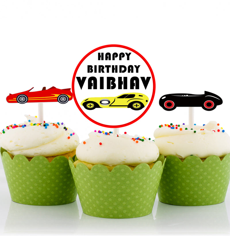 cars cupcake design