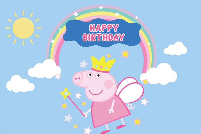 Buy Peppa Pig Party Decoration Backdrop | Party Supplies | Thememyparty –  Theme My Party