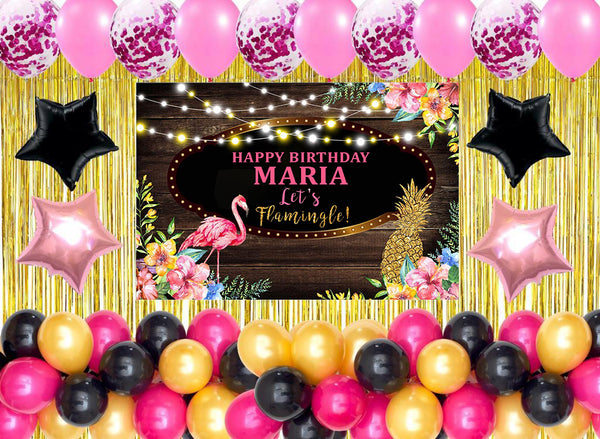 Flamingo Theme Birthday Party Complete Decoration Kit | Party Supplies |  Thememyparty – Theme My Party