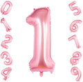 Pink Digit Foil Birthday Party Balloon Number 1