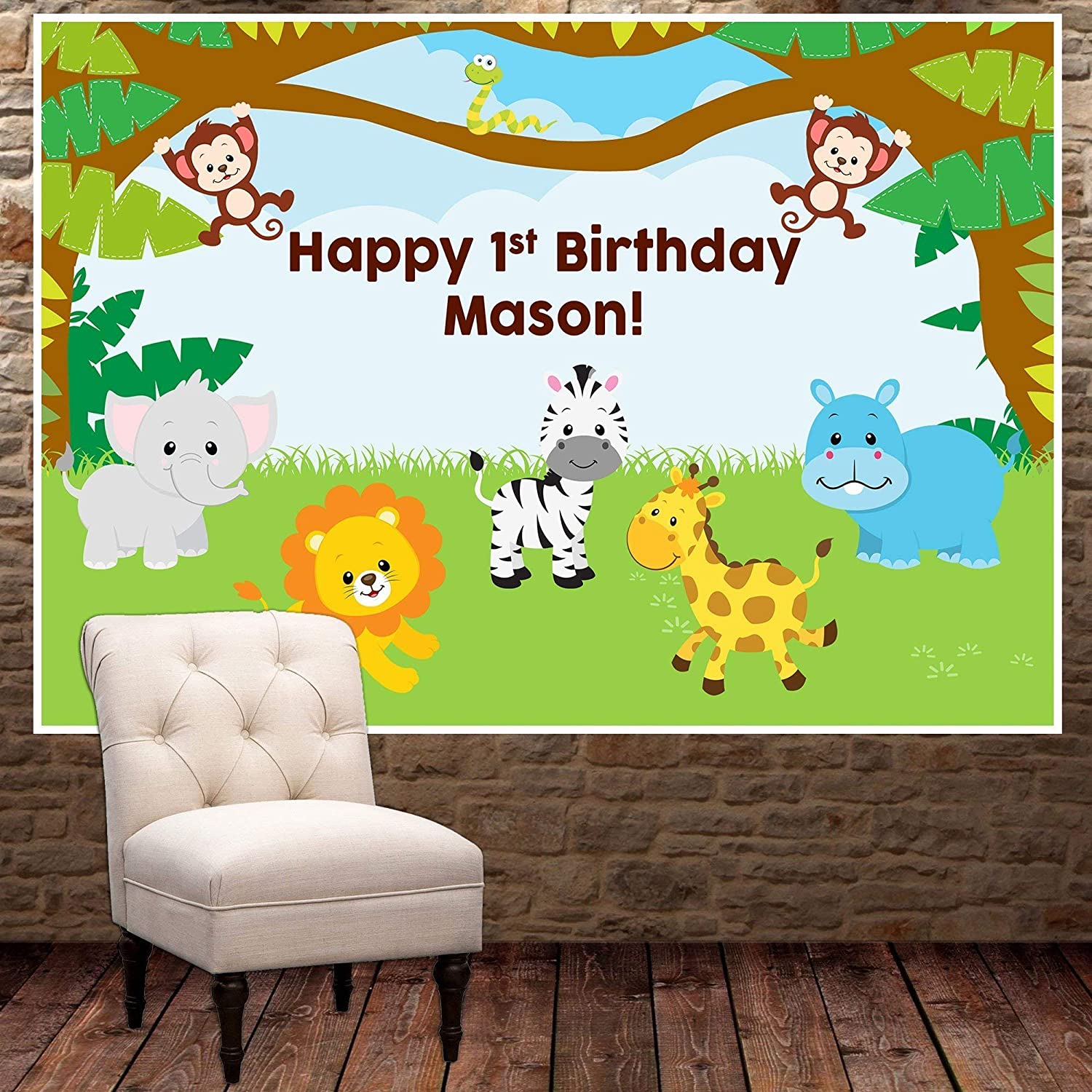 safari birthday backdrop