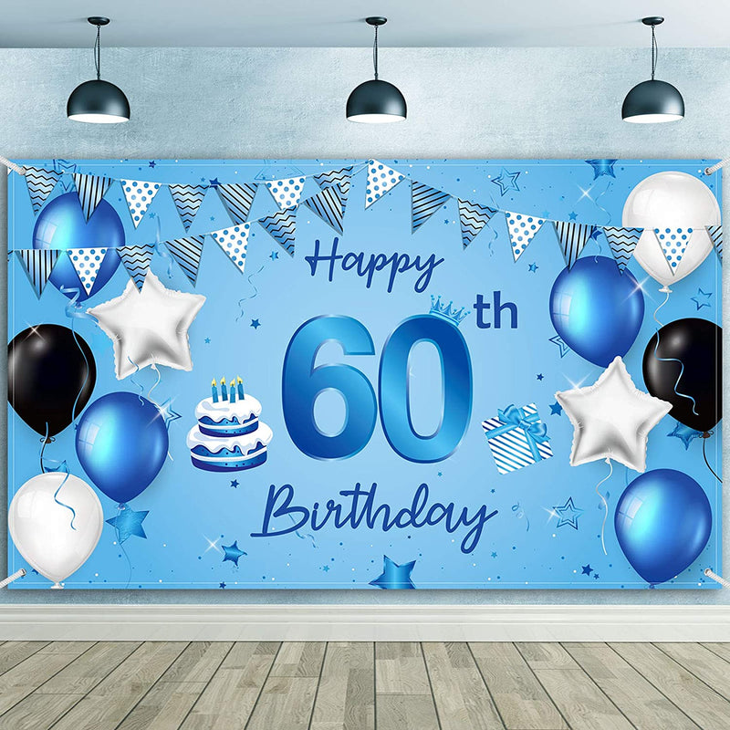 Buy 60th Birthday Backdrop for Decoration | Party Supplies | Thememyparty –  Theme My Party