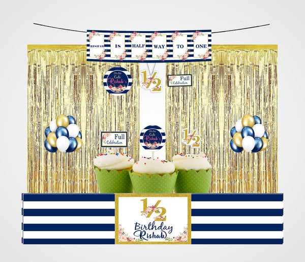 Buy Half Birthday Boy Party Decoration Combo kit