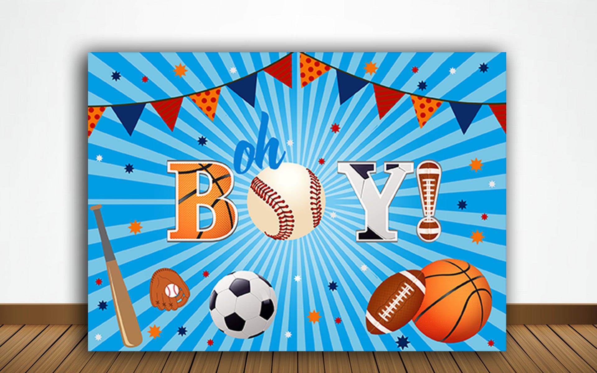 Buy Sports Theme Birthday Party Backdrop | Party Supplies | Thememyparty –  Theme My Party